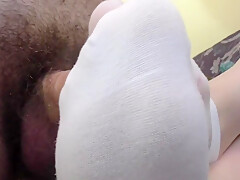 Hot Footjob In White Socks