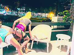 Hot Sex On The Balcony With Skinny