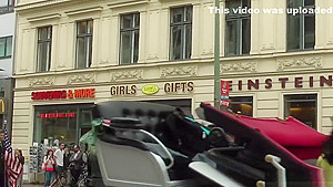 Hot ass busty blonde group fuck in public