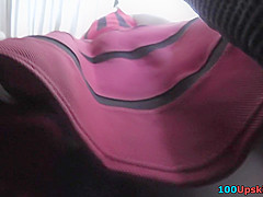 Hot candid upskirt vid shows amazing flabby bum