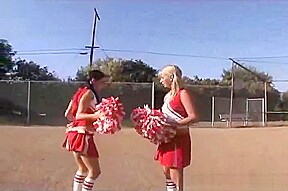 Hot cheerleaders share with one huge dick-1