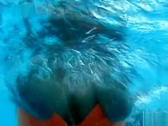 Hot girls Mai Sakurai and Rara Motofuji in bikini playing at the pool