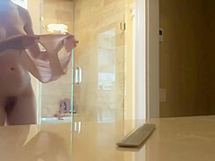 Hot teen 18+ taking shower