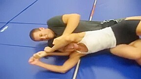 Hot woman is dominated by fat man Mixed wrestling