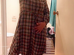 Housewife Changing Dress - Striptease In Bra And Panty