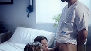 Huge boobs troubled MILF in a 3some with hospital staff