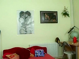 Huge granny swallows his horny cock