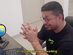 I Fuck My Bosss Employee On The Sly And We Get Caught - Rough Sex