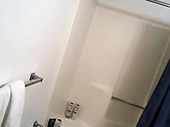 I caught my cute guest on hidden in the shower