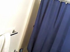 I caught my cute guest on hidden in the shower