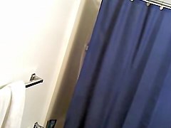 I caught my cute guest on hidden in the shower