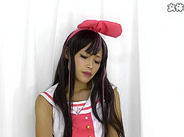 I stand up by bandy-legs and masturbation  - Fetish Japanese Video