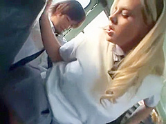 Incredible Japanese whore in Crazy Public, Blonde JAV scene