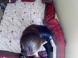 Irresistable succubus lures you in with a blowjob and handjo