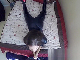 Irresistable succubus lures you in with a blowjob and handjo