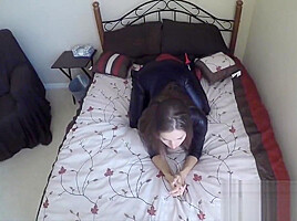 Irresistable succubus lures you in with a blowjob and handjo