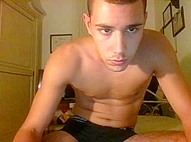 Italian Cutie Selfsucking Licking Feet 1st Time On Cam
