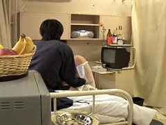 Jap naughty nurse gets crammed by her elderly patient