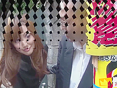Japanese Babe Blows A Guy With Big Dick In The Bathroom To Get Sperm In The Bottle