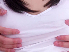 Japanese Brown Haired Girl Gets Fucked By Two Cocks Creampie
