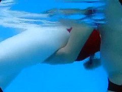Japanese Girls in Red Swimsuit