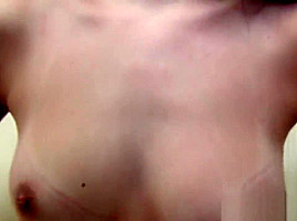 Japanese babe strokes vag