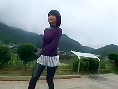 Japanese lady fucking in latex