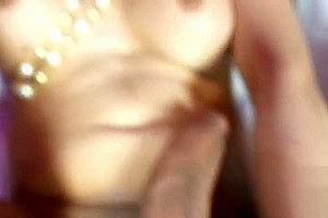 Keira strips from her pokadot skirt and top and masturbates