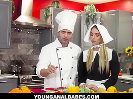 Khloe Kapri In Blonde Anal Stuffed In The Kitchen