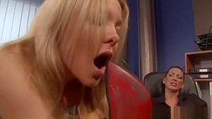 LEZDOM domina makes sub boot worship then spanks her