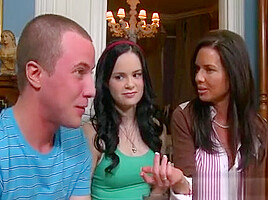 Lascivious Mum Has Joy With Stud While Step daughter Watches