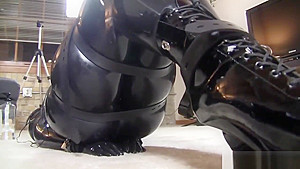 Latex strapped and vibed