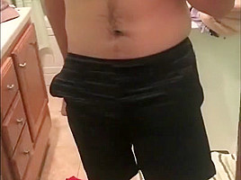 Latino masturbating in the bathroom
