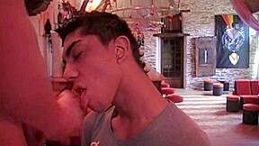Latino twink fucked in dance club by his friend - CrunchBoy