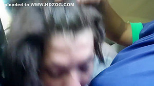Lazy bitch sucks cock