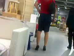 Leggy milf at the furniture store