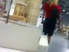 Leggy milf at the furniture store