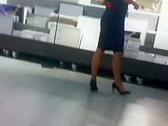 Leggy milf at the furniture store