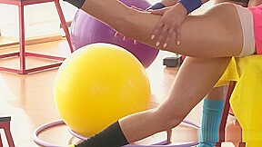 Lesbians Licking And Toying After Workout