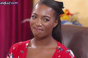 Lez Ebony Stepmom Enjoys Taboo Group With Stepdaughter