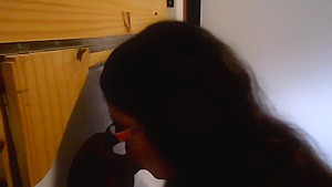 Lilly's First Gloryhole Blowjob and Cum Swallow!