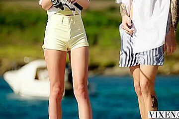 Little Angel In Beautiful Tourist Has Passionate Outdoor Sex