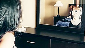 Little Asian Maid Gets Stuck Under Bed