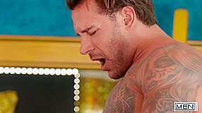 MEN - Papi Kocic Bends Bottom Cole Over The Table & Rims His Hole Before Sliding His Cock Inside