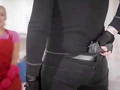 Maid anal reamed and dp by two burglars
