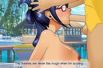 Marine Cumslut Tashigi Is Heavily Addicted To Deepthroating Pirate Cock