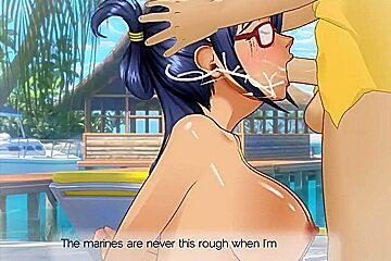 Marine Cumslut Tashigi Is Heavily Addicted To Deepthroating Pirate Cock