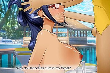 Marine Cumslut Tashigi Is Heavily Addicted To Deepthroating Pirate Cock