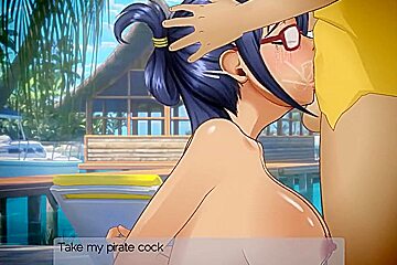 Marine Cumslut Tashigi Is Heavily Addicted To Deepthroating Pirate Cock