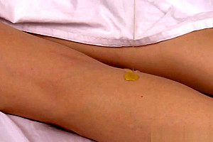 Massaged petite tgirl analfucked by masseur